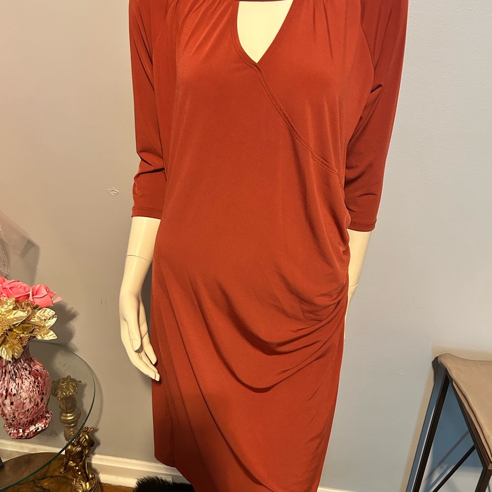 Elegant Rust Dress
